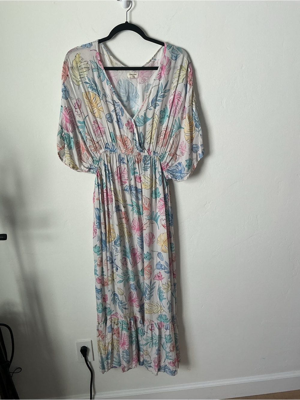Cost Plus World Market Pastel Floral Maxi Dress